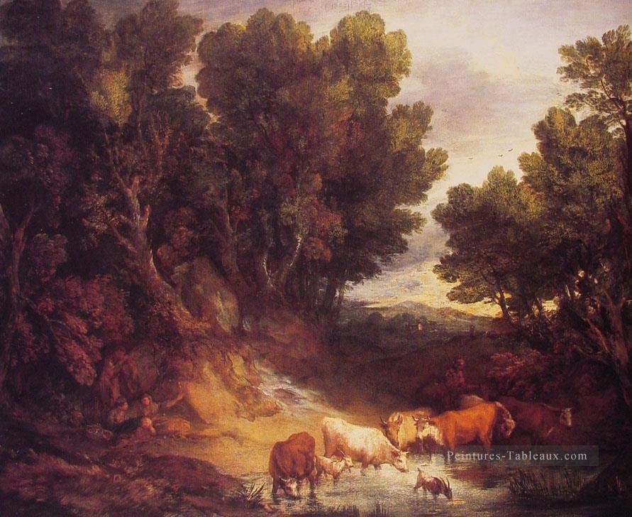 Le lieu d’arrosage paysage Thomas Gainsborough Peintures à l'huile